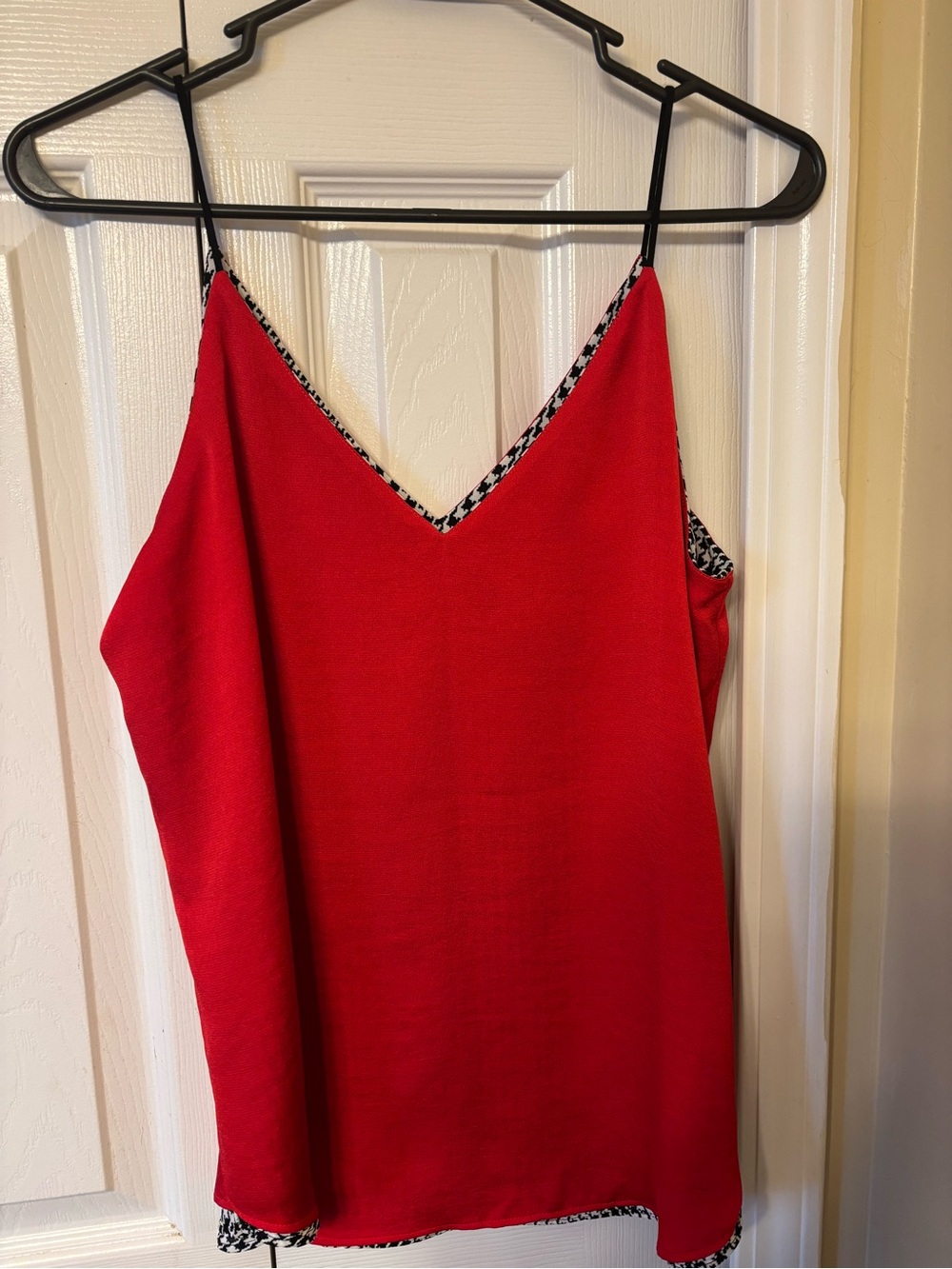 Women’s Red V-Neck Tank Top - Sleek Layered Look